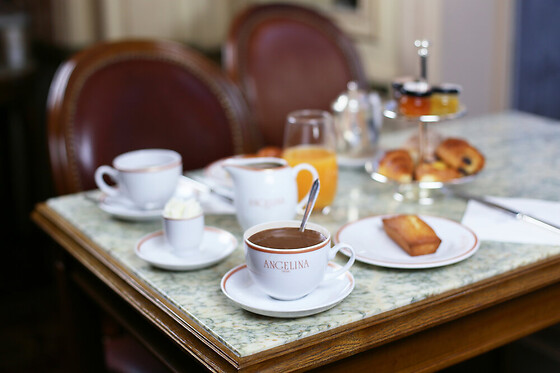 The signature Angelina Brunch for 2 + The Hot Chocolate Mix at Angelina Bryant Park
